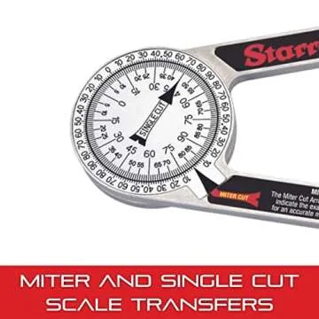 Starrett Dial Reading Miter Protractor - Precision Tool for Trades