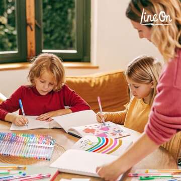 Lineon Gel Pens Set: 100 Colors for Adult Coloring Fun