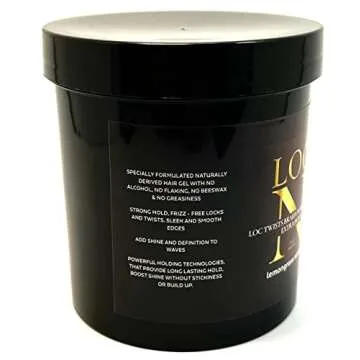 Loc N - Loc Twists Braids Wave Edge Gel Extra Hold - Lemongrass Scent | Perfect for Locks, Twisting, Braiding, Wraps, Cornrows & Smooth Edges on all hair types | Natural Ingredients | Non-Greasy (16oz)
