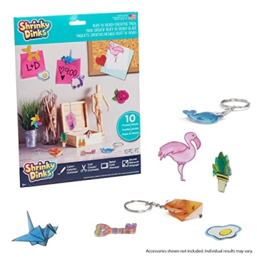 Just Play Shrinky Dinks Ruff n’ Ready Creative Pack, 10 Frosted White Sheets, Kids Arts and Crafts...