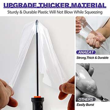 Anaeat Pastry Piping Bags Anti-Burst - Extra Thick 100 Pack Cake Decorating Bags, Disposable Cupcake Icing Bags for Cake, Cupcakes, Cookies & Frosting - Professional Baking Tools for Bakers (16")