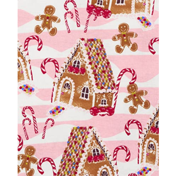 Matching Gingerbread House Pajama Sets for Kids