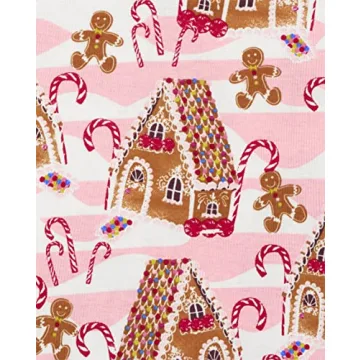Matching Gingerbread House Pajama Sets for Kids