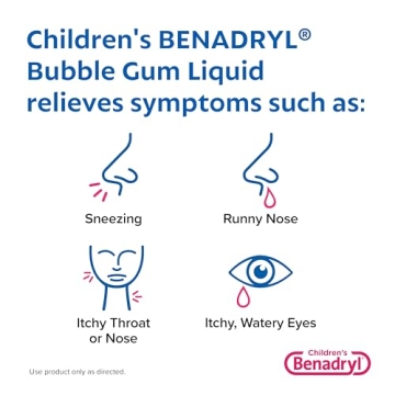Benadryl Children's Allergy Relief Liquid - Dye-Free & Delicious!