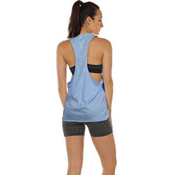 icyzone Workout Tank Tops for Women - Running Muscle Tank Sport Exercise Gym Yoga Tops Athletic Shirts(Pack of 3) (S, Black/Grape/Sky Blue)