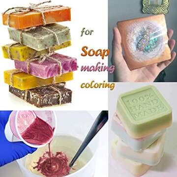 Mica Powder, 30 Color Pigment, Natural Cosmetic Grade Shimmer Mica Powder for Epoxy Resin/Bath Bombs/Candle/Soap/Lip Gloss/Slime.Soap Making Dye (30 Bag)