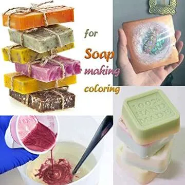 Mica Powder, 30 Color Pigment, Natural Cosmetic Grade Shimmer Mica Powder for Epoxy Resin/Bath Bombs/Candle/Soap/Lip Gloss/Slime.Soap Making Dye (30 Bag)