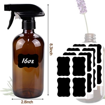 Bontip Glass Spray Bottles - Eco-Friendly & Stylish 16 oz Set