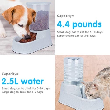 Automatic Pet Feeder and Waterer - 2.5L Capacity Set