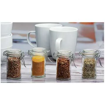Circleware Spice Jars - Airtight Glass Storage Solution