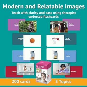 Language Flash Cards Set: Feelings and Emotions, Prepositions, Verbs, Categories & Go Togethers | Vocabulary Builder | Speech Therapy Materials | Autism Learning Materials | ESL Teaching Materials