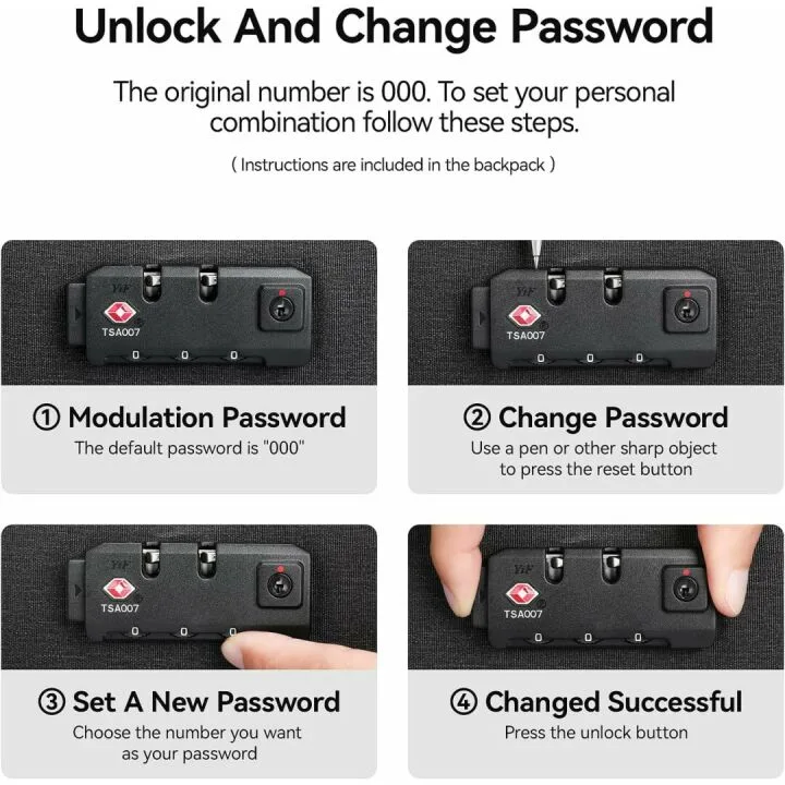 Anti Theft Waterproof Backpack with USB Charging