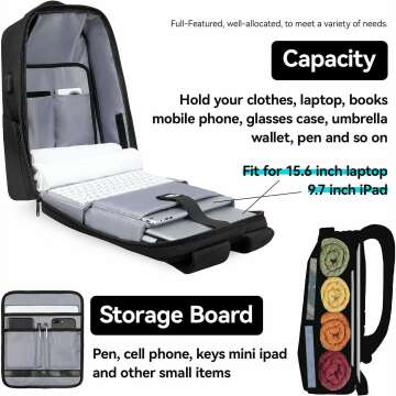 Anti Theft Waterproof Backpack with USB Charging