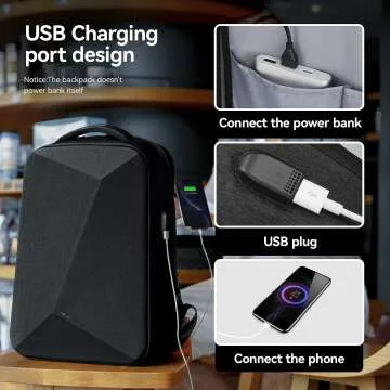 Anti Theft Waterproof Backpack with USB Charging