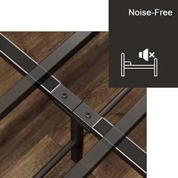 LIKIMIO King Size Bed Frame with Storage Headboard