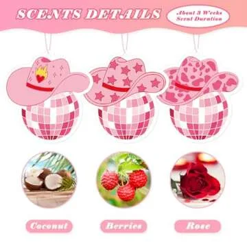 Pecfamly Western Car Accessories, Cute Car Air Freshener, Cute Car Accessories, Car Air Freshener Cute, Pink Air Freshener Cute Air Freshener for Car, Car Fresheners for Women, Air Freshener Car Cute