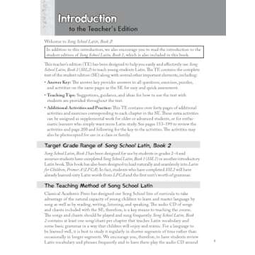 Inspiring Song School Latin Book 2 Teacher's Edition