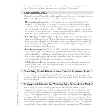 Inspiring Song School Latin Book 2 Teacher's Edition