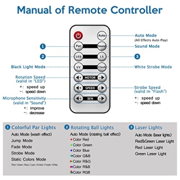 5 in 1 Telbum DJ Lights Set for Party & Events