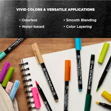 SAKURA Koi Brush Pens - 48 Assorted Colors for Artists