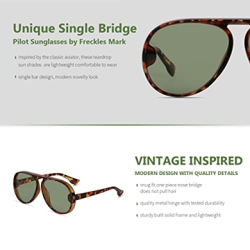 Trendy Retro Aviator Sunglasses for Men and Women