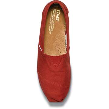 Stylish TOMS Men's Canvas Classic Alpargata Red Size 11