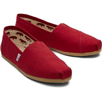 Stylish TOMS Men's Canvas Classic Alpargata Red Size 11