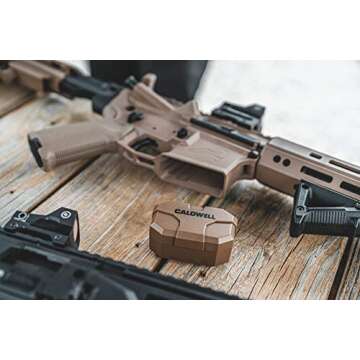 Caldwell E-Max Shadows FDE 23 Decibels NRR - Electronic Hearing Protection with Bluetooth Connectivity for Shooting, Hunting, and Range