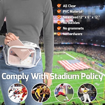 Veckle Clear Fanny Pack for Concerts & Events - Stylish and Durable