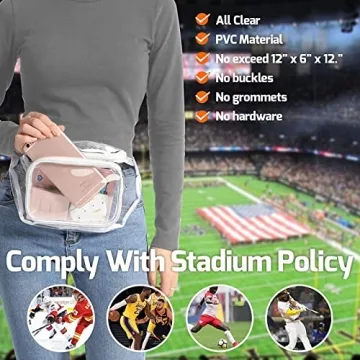 Veckle Clear Fanny Pack for Concerts & Events - Stylish and Durable
