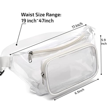 Veckle Clear Fanny Pack for Concerts & Events - Stylish and Durable
