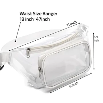 Veckle Clear Fanny Pack for Concerts & Events - Stylish and Durable
