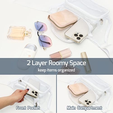 Veckle Clear Fanny Pack for Concerts & Events - Stylish and Durable
