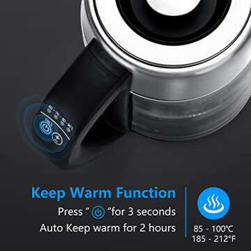 Aigostar Electric Kettle with Temperature Control and Infuser