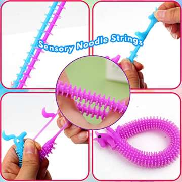20 Pack Stretchy String Fidget Toys,Sensory Fidget Stretch Toys,Sensory Noodle Strings for Kids Adults Stress Relief,Party Favors