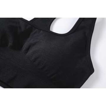 TOMTIGER Sports Bra for Women - High Impact Racerback
