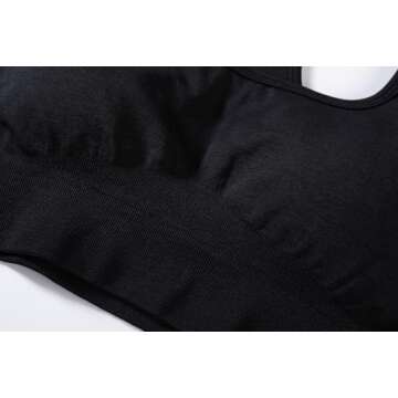 TOMTIGER Sports Bra for Women - High Impact Racerback