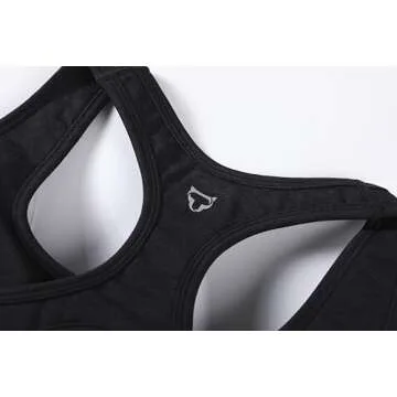 TOMTIGER Sports Bra for Women - High Impact Racerback