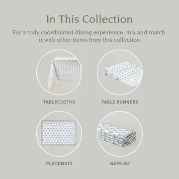 Stunning Hand-Blocked Table Runner by Over & Back  -  Elegant Dining Decor