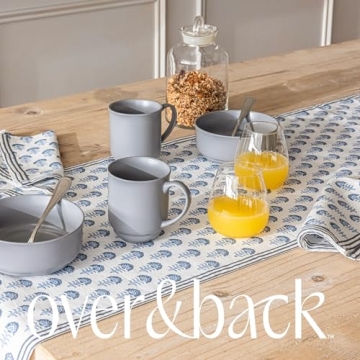 Stunning Hand-Blocked Table Runner by Over & Back  -  Elegant Dining Decor