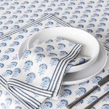 Stunning Hand-Blocked Table Runner by Over & Back  -  Elegant Dining Decor