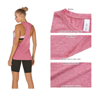 icyzone Women's Workout Tank Tops - Pack of 3 for Active Use