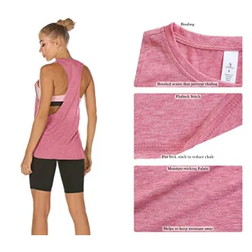icyzone Women's Workout Tank Tops - Pack of 3 for Active Use