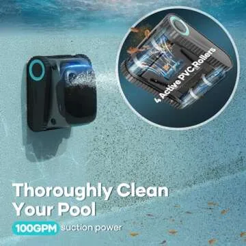 2025 Upgraded AIPER Scuba S1 Pro Cordless Robotic Pool Cleaner, Horizontal Waterline Cleaning, 360° Particle Filtration, 180-Min Battery Life, Ideal for In-Ground Pools up to 2,150 Sq.ft.