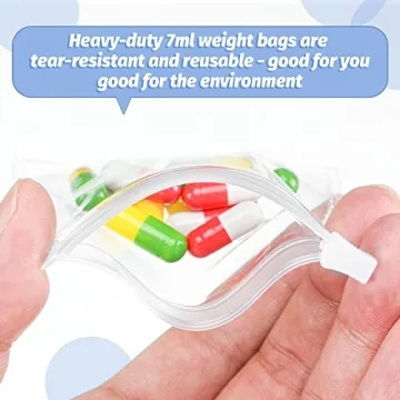 Nuanchu 24 Pack Clear Pill Pouch Bags for Meds and Storage