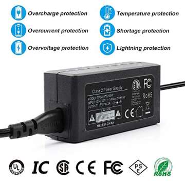 HY1C NP-FZ100 Dummy Battery AC Power Adapter Kit for Sony Alpha A7III A7IV A7C A7SIII A7RIII A7RIV A7RV A6600 A6700 A1 ZV-E1 FX30 FX3 A9 Cameras.