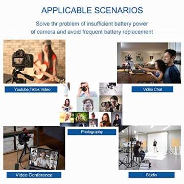 HY1C NP-FZ100 Dummy Battery AC Power Adapter Kit for Sony Alpha A7III A7IV A7C A7SIII A7RIII A7RIV A7RV A6600 A6700 A1 ZV-E1 FX30 FX3 A9 Cameras.