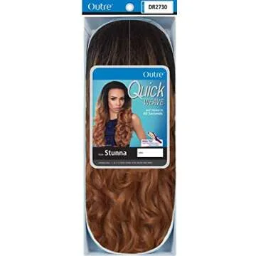 Outre Synthetic Hair Half Wig Quick Weave Stunna – Stylish & Heat Safe
