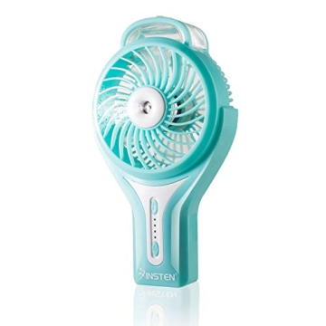 Insten Portable Misting Handheld Fan, Mini Cool Mist Personal Humidifier w/USB Rechargeable Battery,...