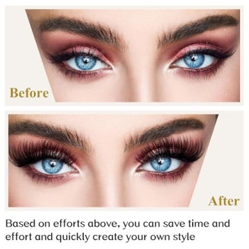 Lash Clusters B42 D Curl 8-16MIX DIY Lash Extensions 72 Clusters Lashes C D Curl Wispy Volume Lashes Eyelash Clusters Extensions Individual Lashes Cluster DIY at Home (B42,D-8-16MIX)